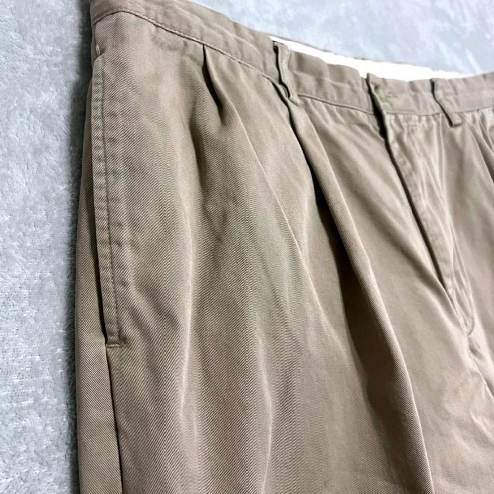 Ralph Lauren Classic Polo Chino Pants Men's Size 38 x 30 Pleated Khaki Trousers - Picture 6 of 13